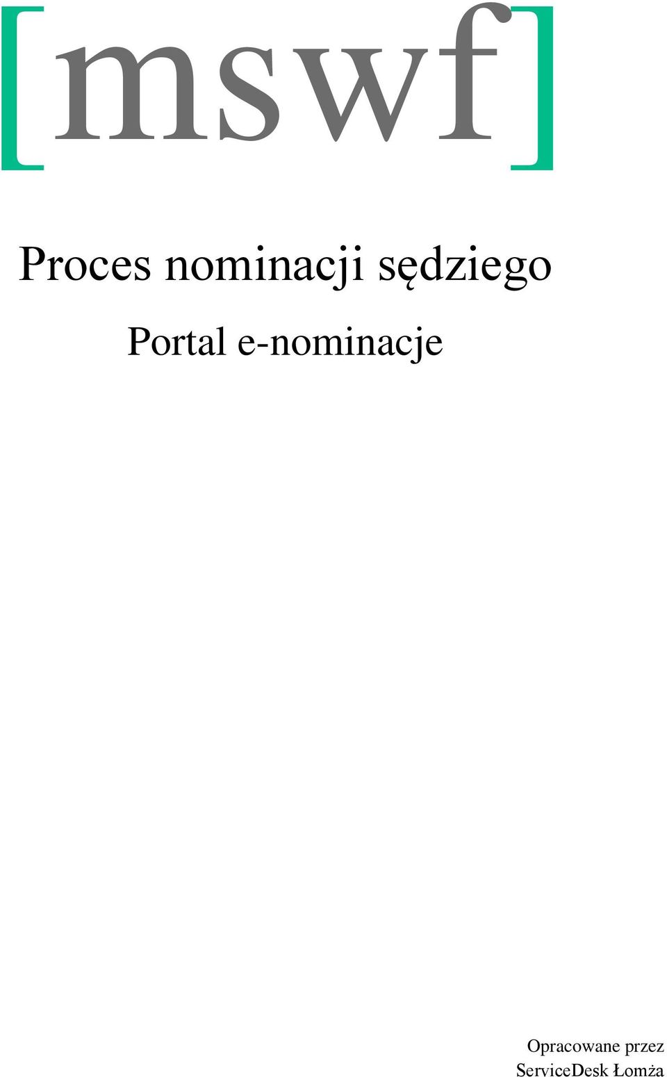 Portal e-nominacje