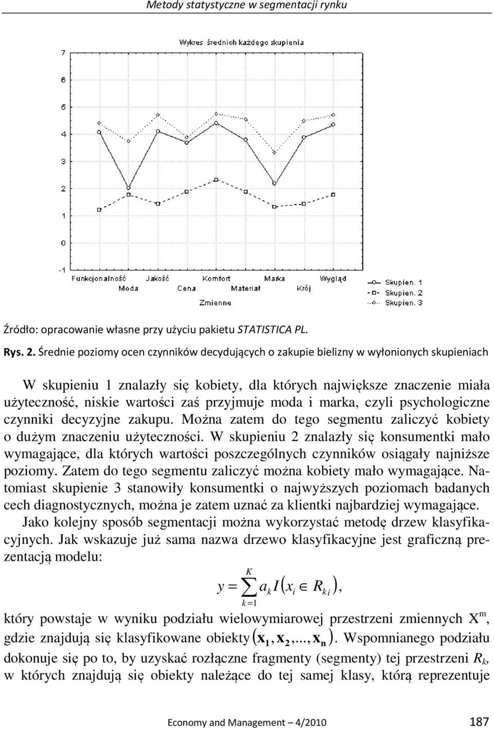 przyjmuje moda i marka, czyli psychologiczne czynniki decyzyjne zakupu. Można zatem do tego segmentu zaliczyć kobiety o dużym znaczeniu użyteczności.