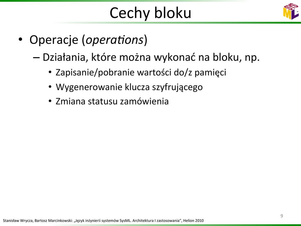 Zapisanie/pobranie wartości do/z pamięci