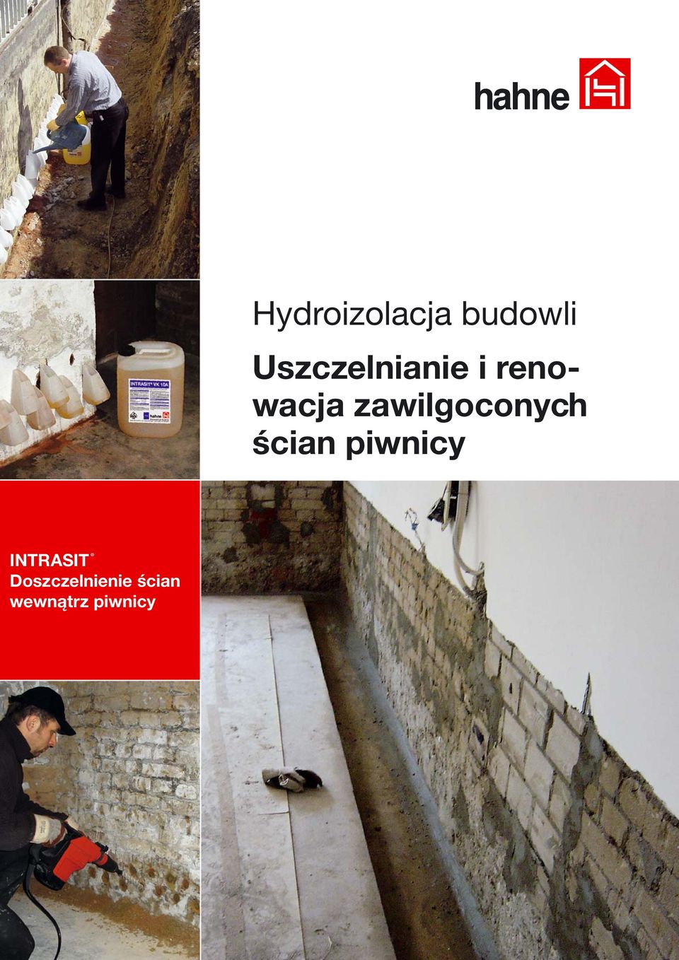 zawilgoconych ścian piwnicy