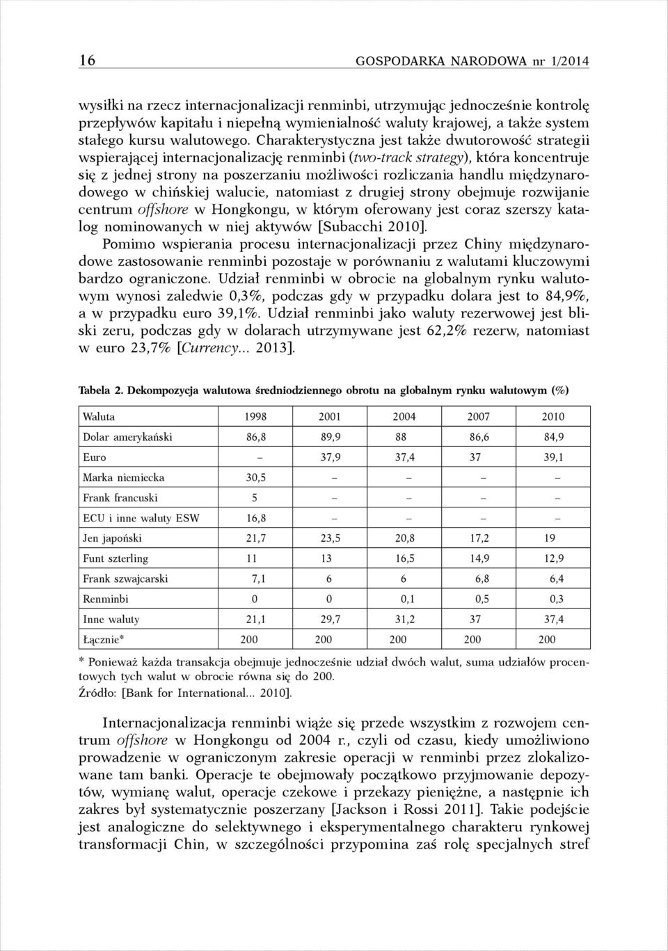 Charakterystyczna jest także dwutorowość strategii wspierającej internacjonalizację renminbi (two track strategy), która koncentruje się z jednej strony na poszerzaniu możliwości rozliczania handlu