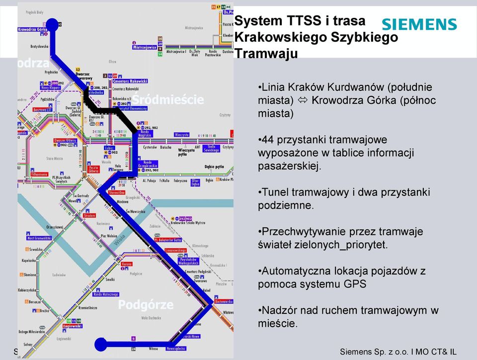 Tunel tramwajowy i dwa przystanki podziemne. Przechwytywanie przez tramwaje świateł zielonych_priorytet.