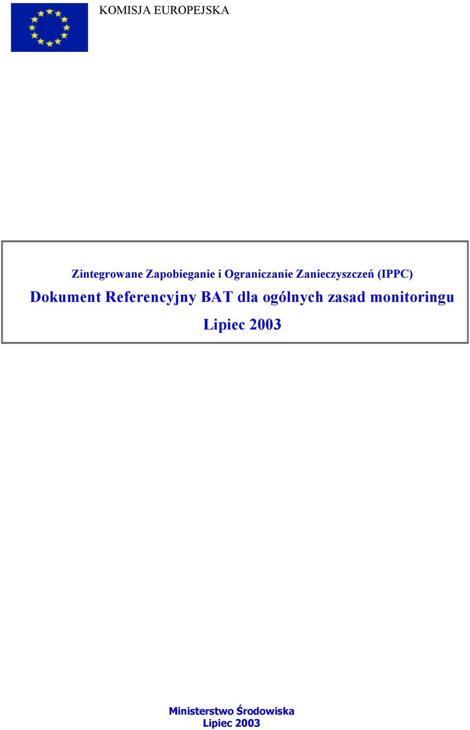 Referencyjny BAT dla ogólnych zasad