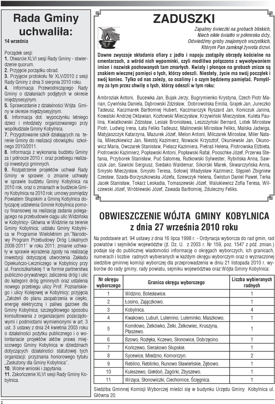 Sprawozdanie z działalności Wójta Gminy w okresie międzysesyjnym. 6. Informacja dot. wypoczynku letniego dzieci i młodzieży organizowanego przy współudziale Gminy Kobylnica. 7.