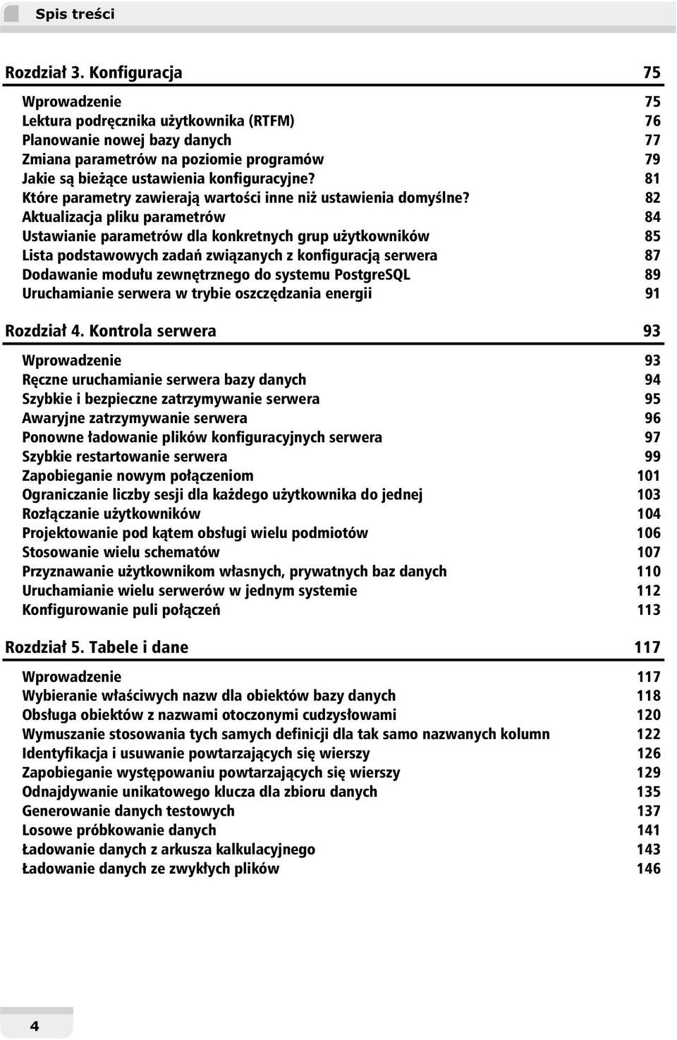 81 Które parametry zawieraj warto ci inne ni ustawienia domy lne?