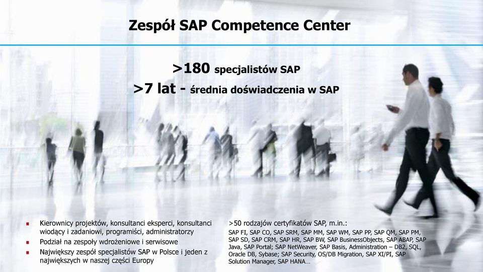 rodzajów certyfikatów SAP, m.in.
