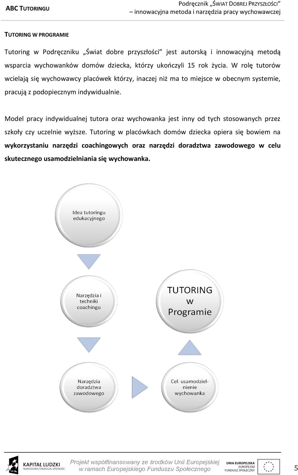 Model pracy indywidualnej tutora oraz wychowanka jest inny od tych stosowanych przez szkoły czy uczelnie wyższe.