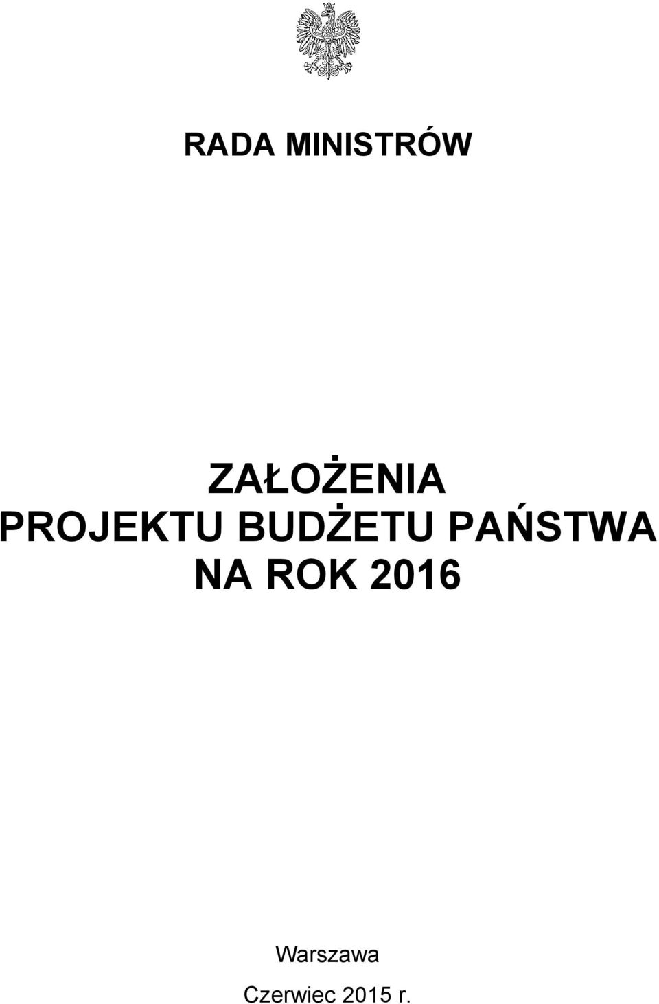 BUDŻETU PAŃSTWA NA