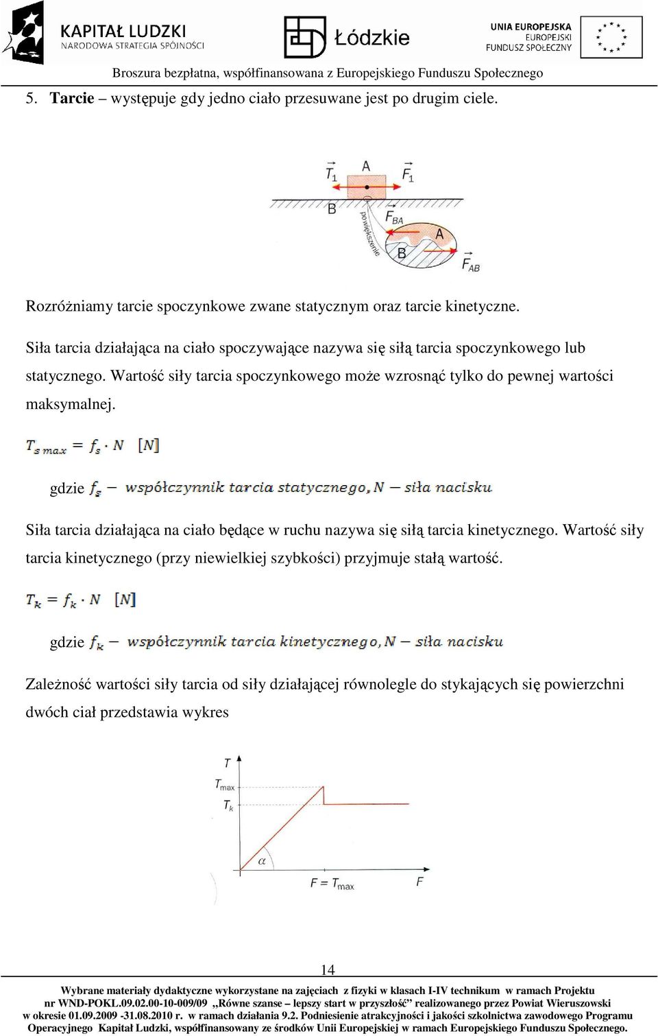 Wartość siły tarcia spoczynkowego może wzrosnąć tylko do pewnej wartości maksymalnej.