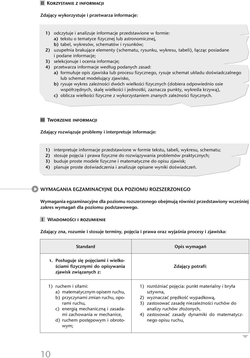 informacje według podanych zasad: a) formułuje opis zjawiska lub procesu fizycznego, rysuje schemat układu doświadczalnego lub schemat modelujący zjawisko, b) rysuje wykres zależności dwóch wielkości