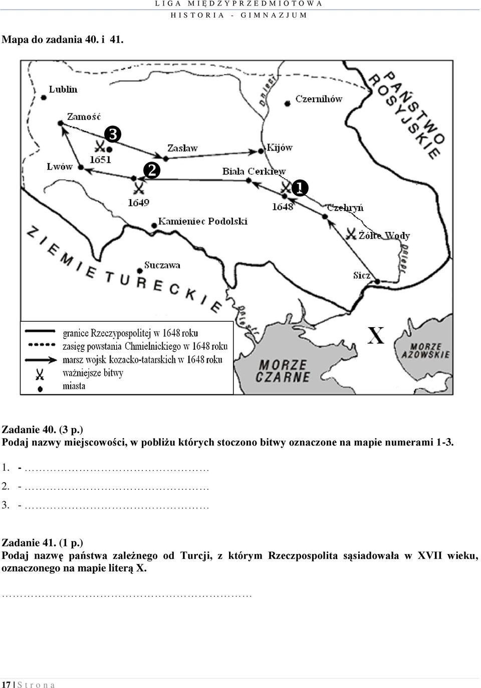 mapie numerami 1-3. 1. - 2. - 3. - Zadanie 41. (1 p.