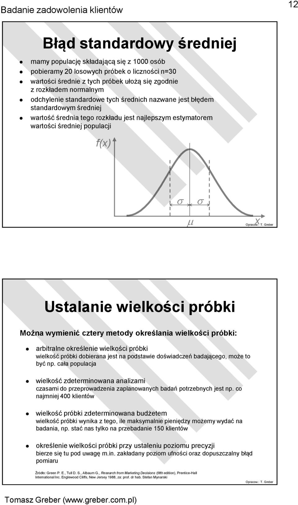 wymienić cztery metody określania wielkości próbki: arbitralne określenie wielkości próbki wielkość próbki dobierana jest na podstawie doświadczeń badającego, może to być np.