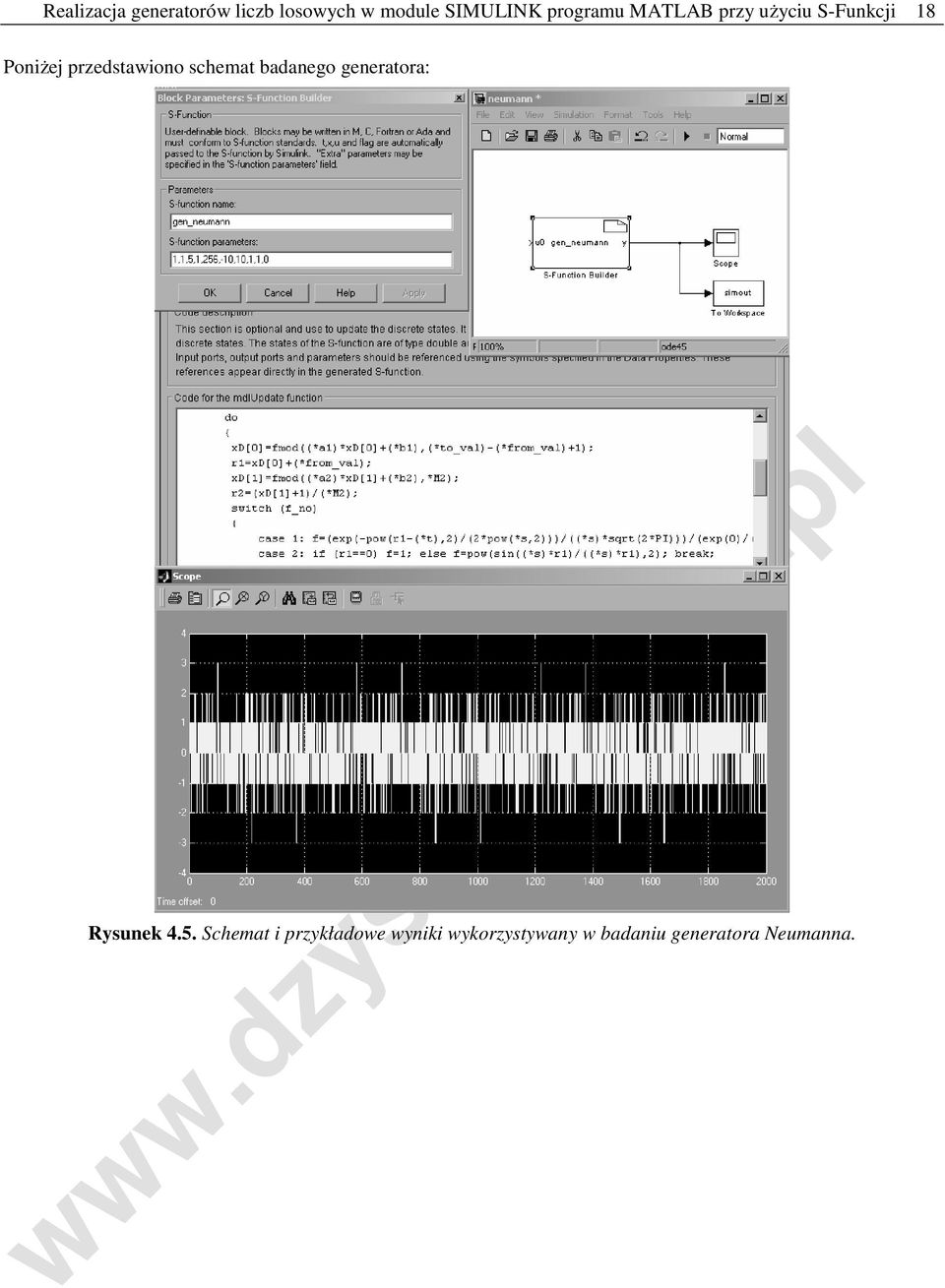 przedstawiono schemat badanego generatora: Rysunek 4.5.