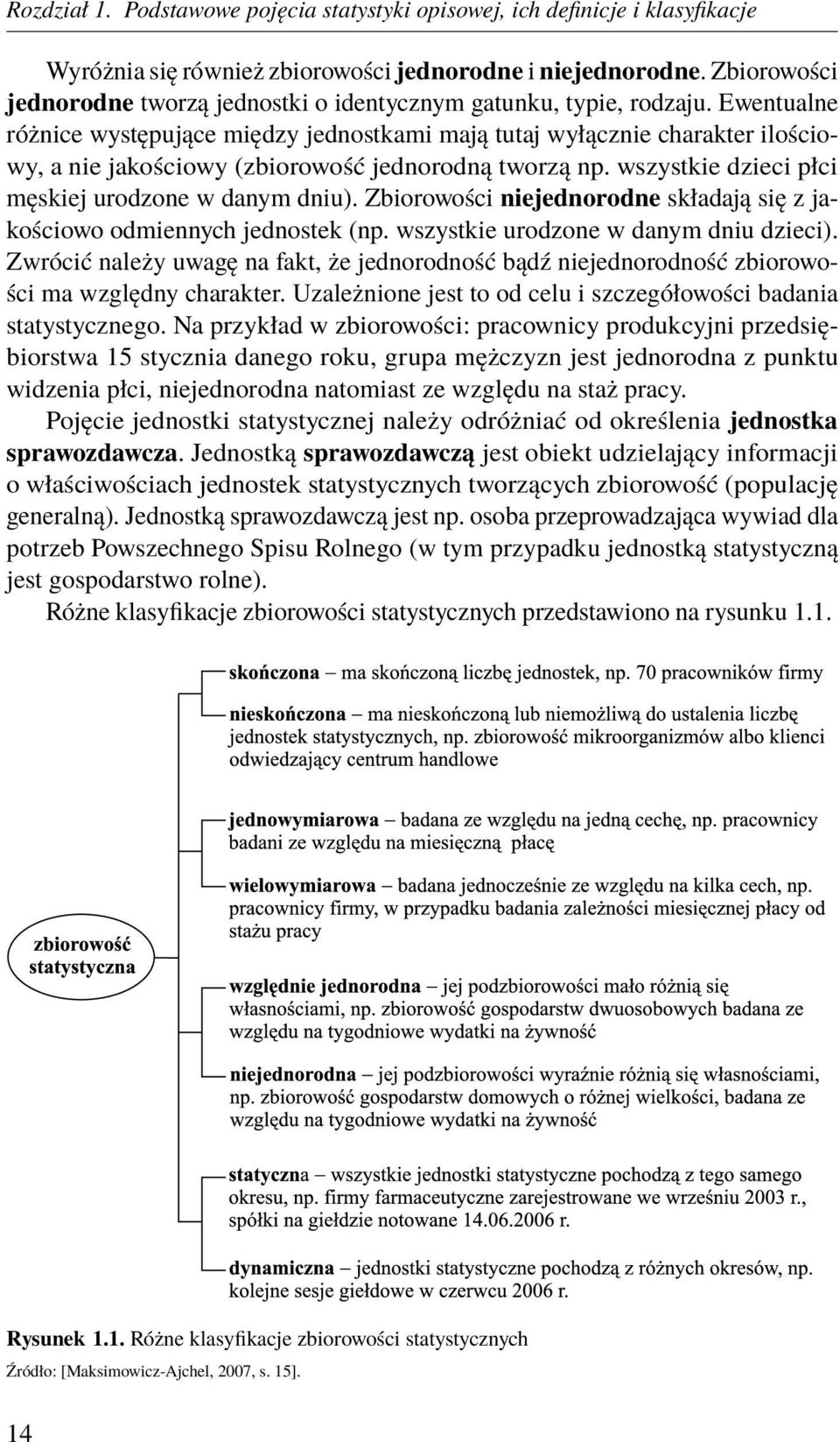 Ewentualne różnice występujące między jednostkami mają tutaj wyłącznie charakter ilościowy, a nie jakościowy (zbiorowość jednorodną tworzą np. wszystkie dzieci płci męskiej urodzone w danym dniu).