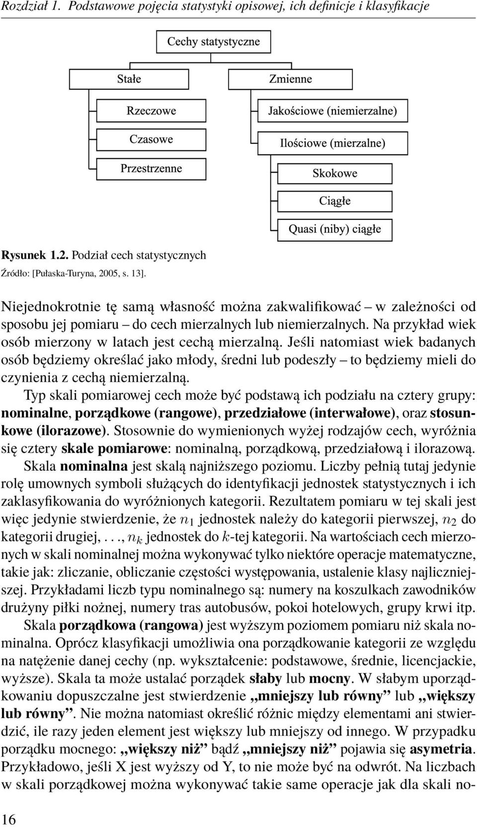 Jeśli natomiast wiek badanych osób będziemy określać jako młody, średni lub podeszły to będziemy mieli do czynienia z cechą niemierzalną.