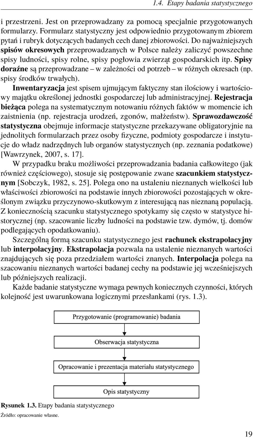 Do najważniejszych spisów okresowych przeprowadzanych w Polsce należy zaliczyć powszechne spisy ludności, spisy rolne, spisy pogłowia zwierząt gospodarskich itp.