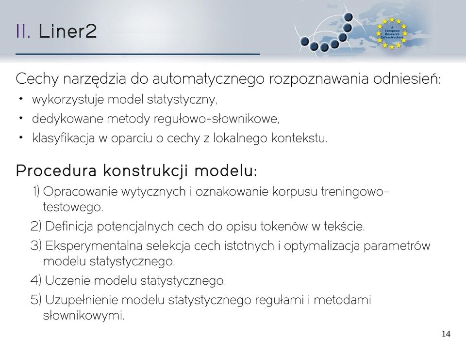 Procedura konstrukcji modelu: 1) Opracowanie wytycznych i oznakowanie korpusu treningowotestowego.