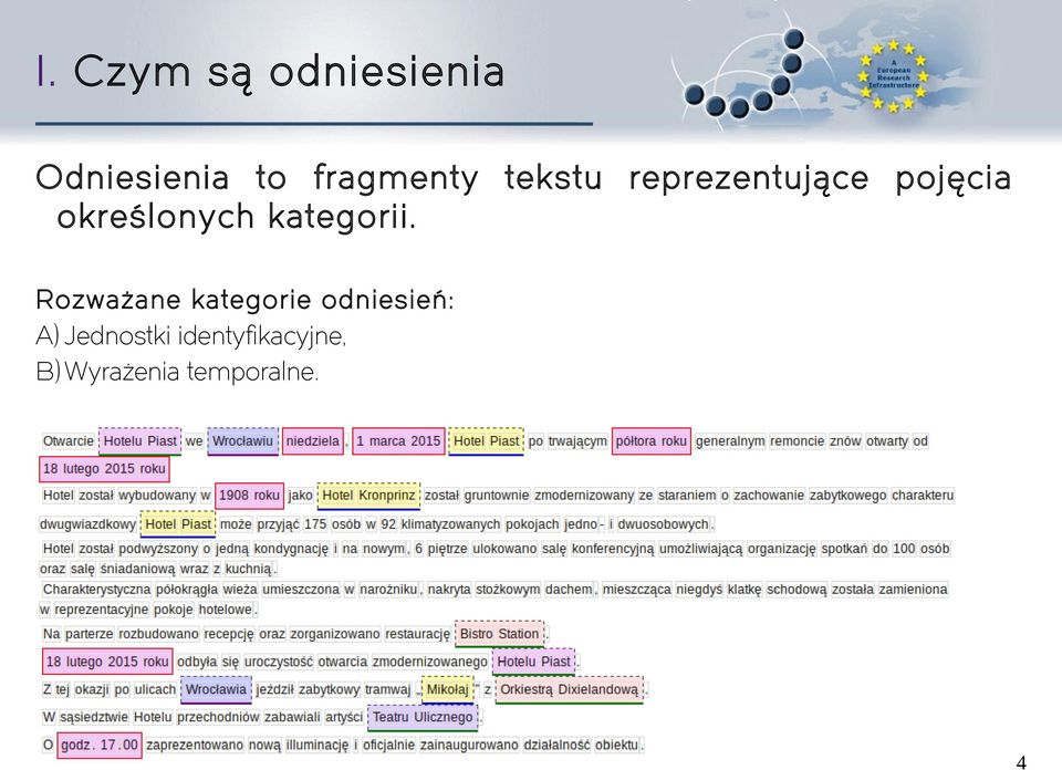 określonych kategorii.