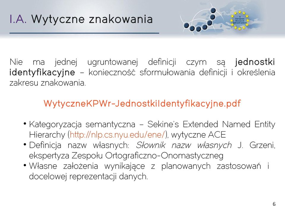 pdf Kategoryzacja semantyczna Sekine's Extended Named Entity Hierarchy (http://nlp.cs.nyu.