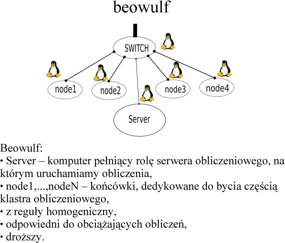 ..,noden końcówki, dedykowane do bycia częścią klastra