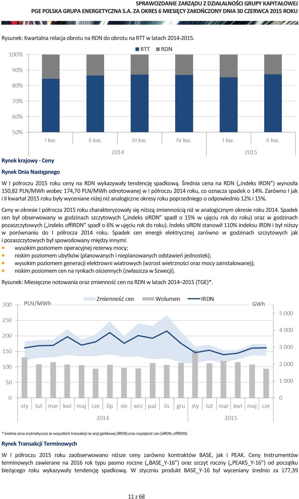 Zarówno I jak i II kwartał 2015 roku były wyceniane niżej niż analogiczne okresy roku poprzedniego o odpowiednio 12% i 15%.