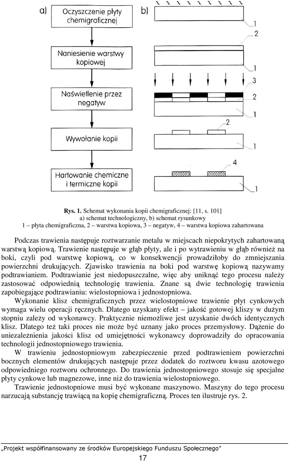 niepokrytych zahartowaną warstwą kopiową.