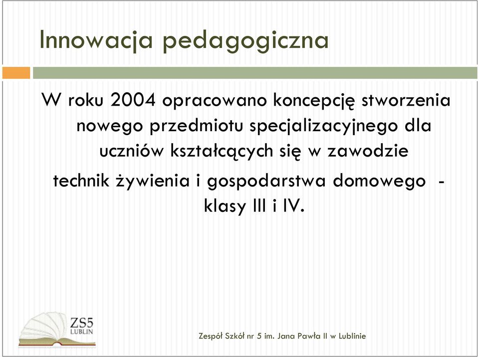 specjalizacyjnego dla uczniów kształcących się w