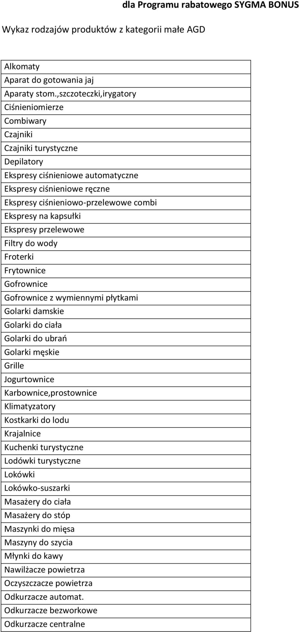 na kapsułki Ekspresy przelewowe Filtry do wody Froterki Frytownice Gofrownice Gofrownice z wymiennymi płytkami Golarki damskie Golarki do ciała Golarki do ubrao Golarki męskie Grille Jogurtownice