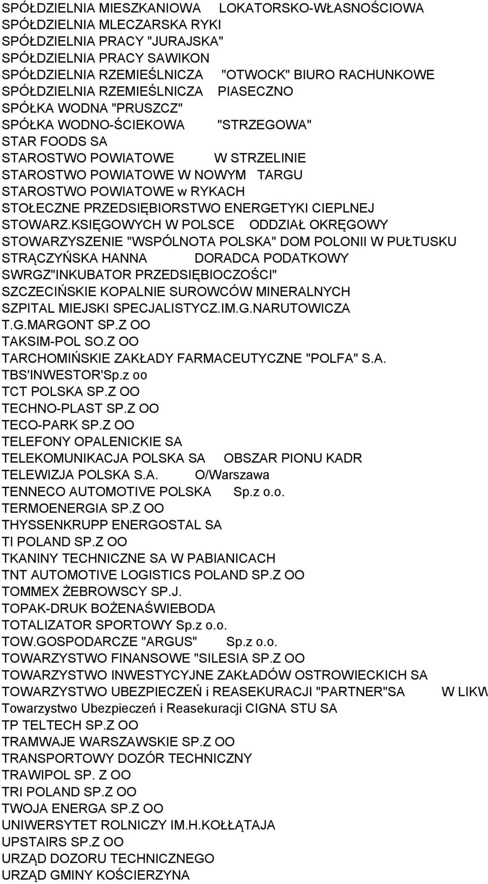 RYKACH STOŁECZNE PRZEDSIĘBIORSTWO ENERGETYKI CIEPLNEJ STOWARZ.