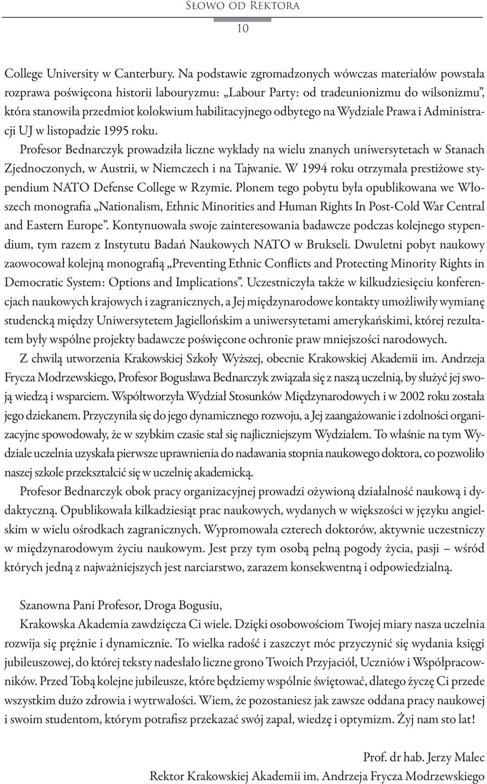 odbytego na Wydziale Prawa i Administracji UJ w listopadzie 1995 roku.