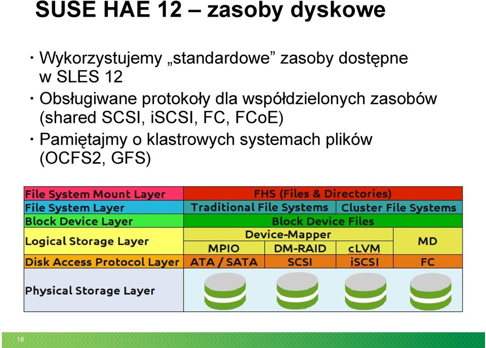 protokoły dla współdzielonych zasobów (shared SCSI,