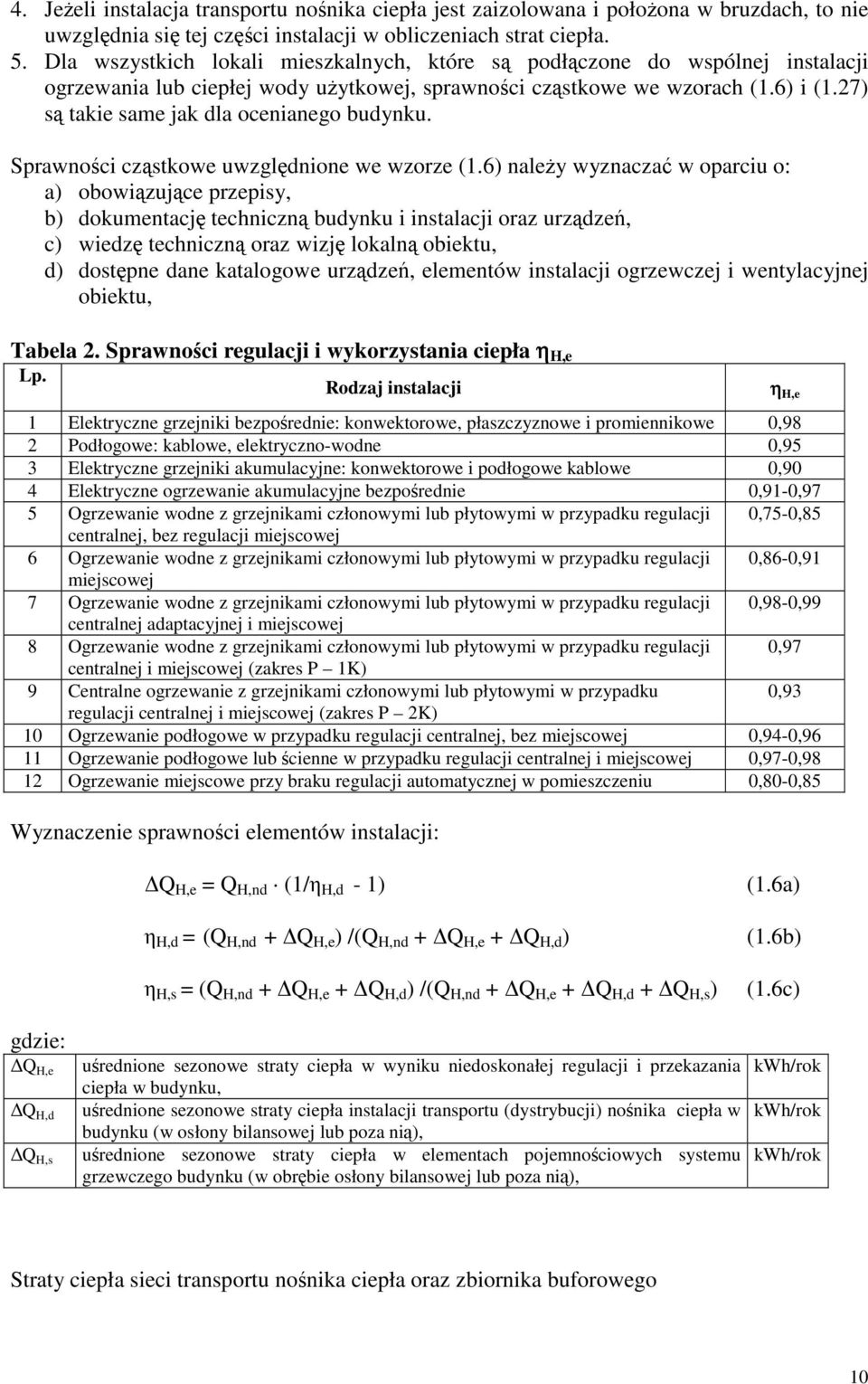 27) są takie same jak dla ocenianego budynku. Sprawności cząstkowe uwzględnione we wzorze (1.