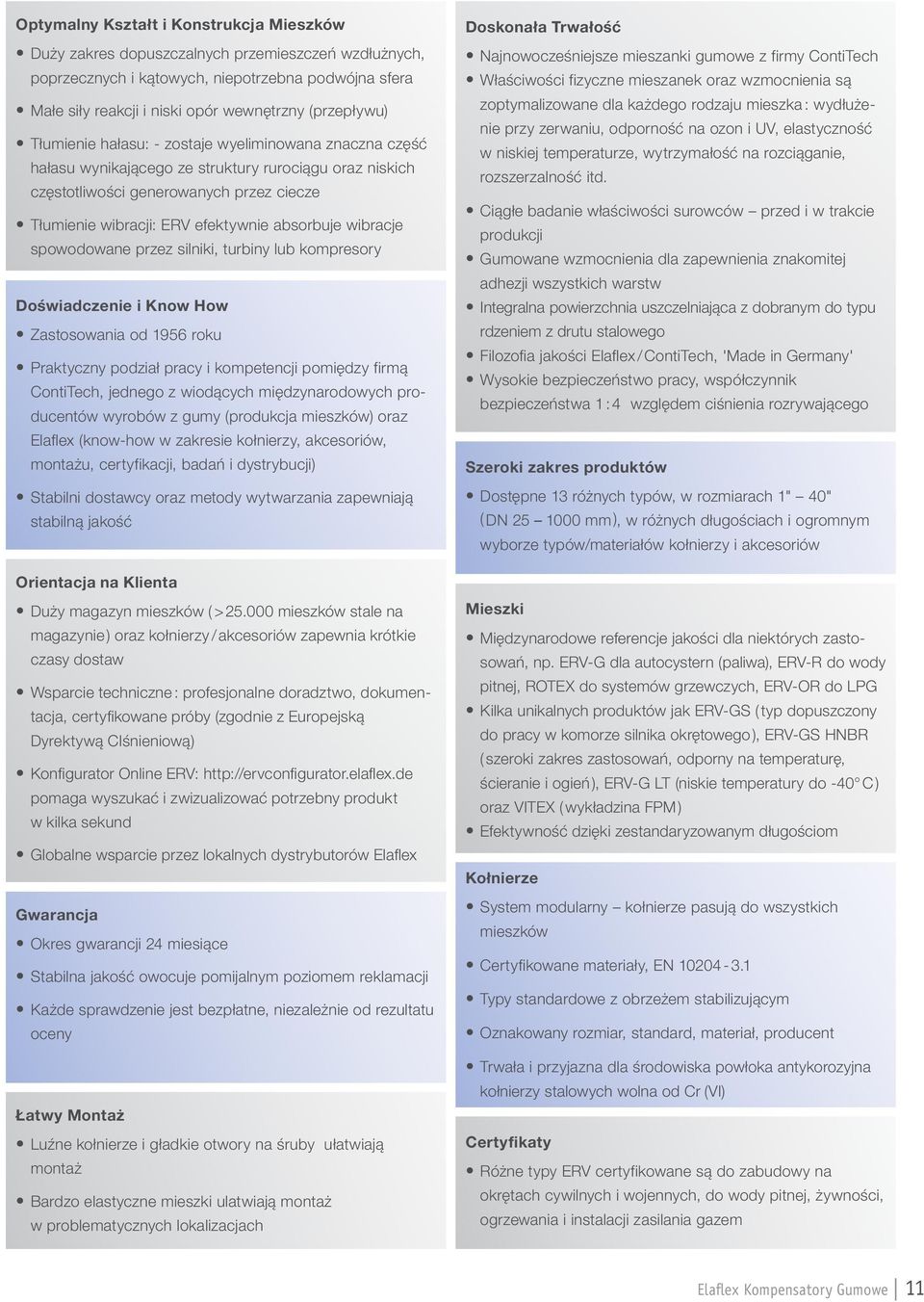 absorbuje wibracje spowodowane przez silniki, turbiny lub kompresory Doświadczenie i Know How Zastosowania od 1956 roku Praktyczny podział pracy i kompetencji pomiędzy firmą ContiTech, jednego z