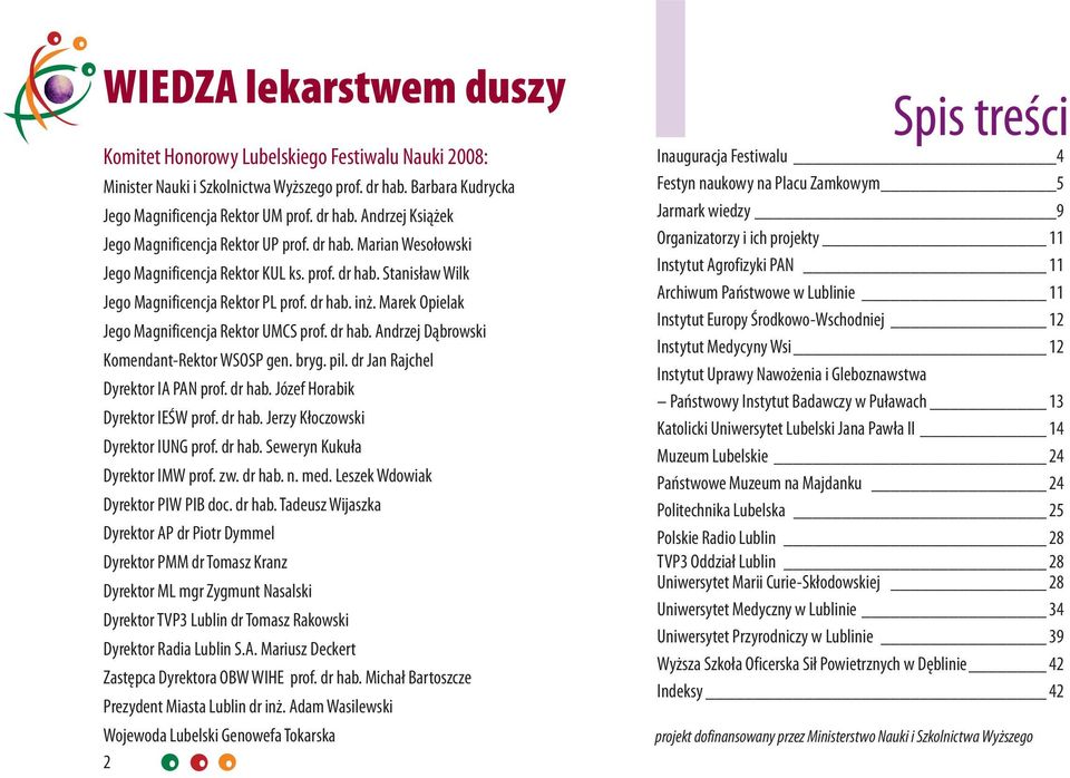 bryg. pil. dr Jan Rajchel Dyrektor prof. dr hab. Józef Horabik Dyrektor prof. dr hab. Jerzy Kłoczowski Dyrektor IUNG prof. dr hab. Seweryn Kukuła Dyrektor prof. zw. dr hab. n. med.