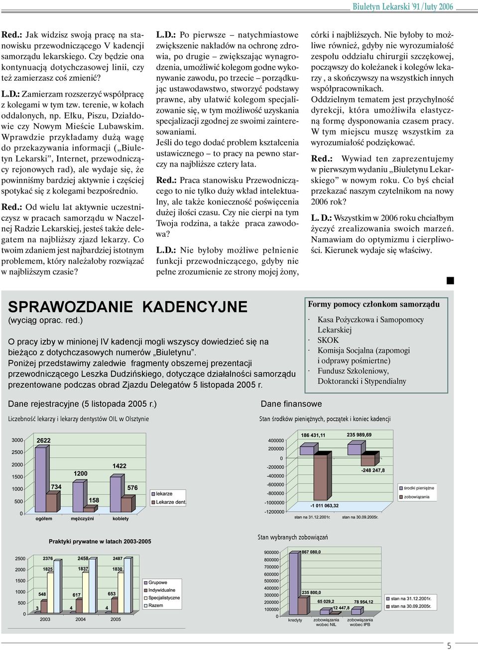 Wprawdzie przykładamy dużą wagę do przekazywania informacji ( Biuletyn Lekarski, Internet, przewodniczący rejonowych rad), ale wydaje się, że powinniśmy bardziej aktywnie i częściej spotykać się z