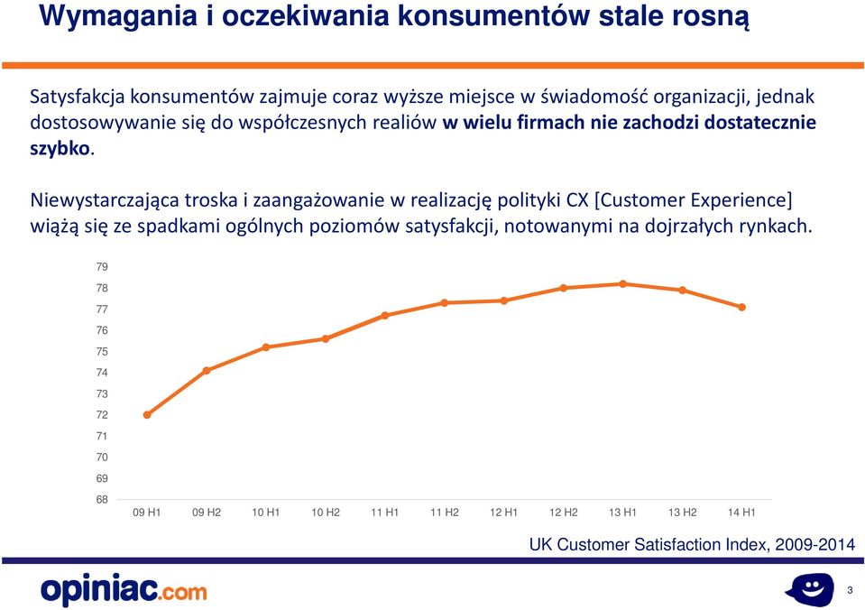 Niewystarczająca troska i zaangażowanie w realizację polityki CX [CustomerExperience] wiążą się ze spadkami ogólnych poziomów