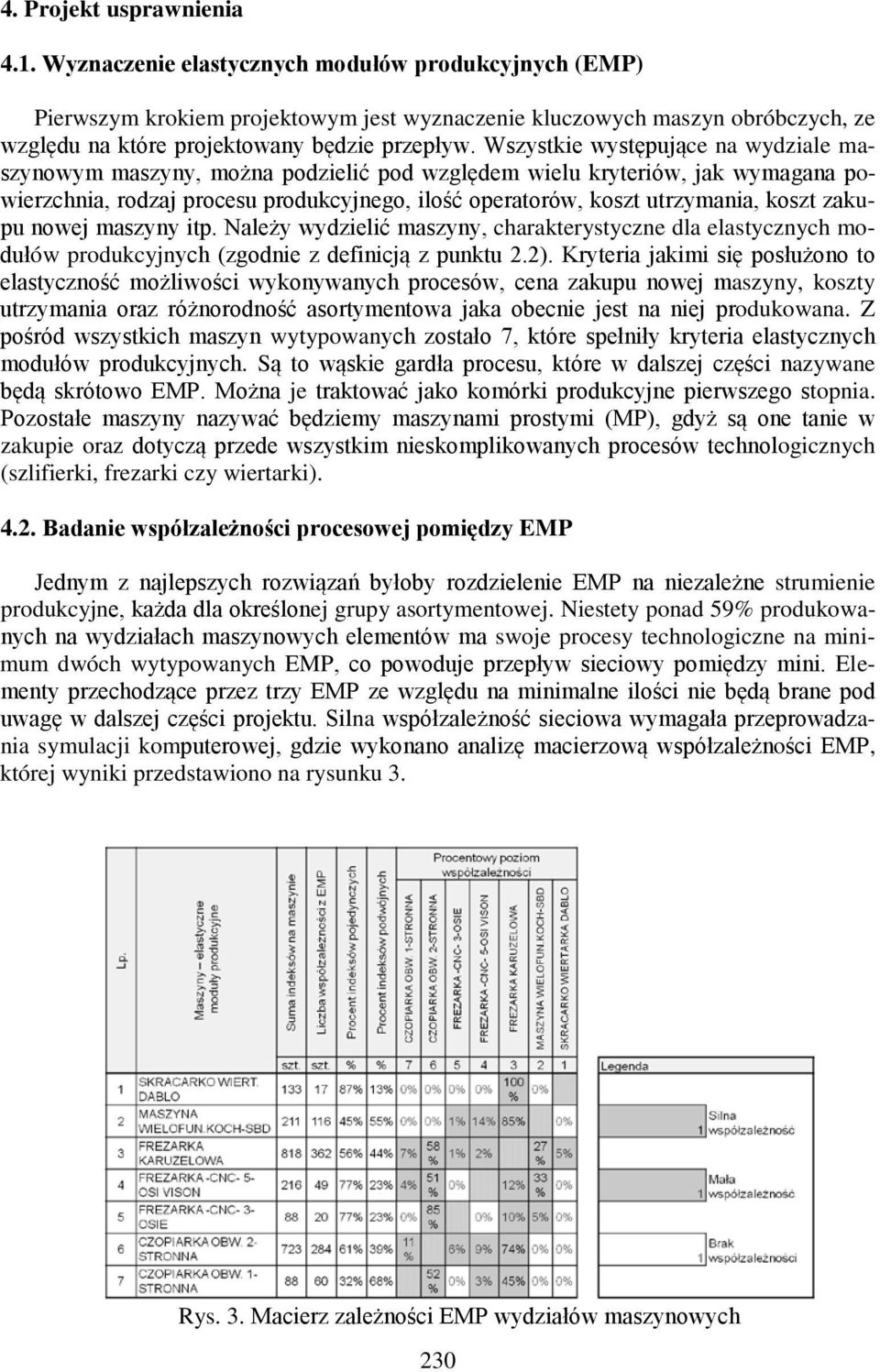 Wszystkie występujące na wydziale maszynowym maszyny, można podzielić pod względem wielu kryteriów, jak wymagana powierzchnia, rodzaj procesu produkcyjnego, ilość operatorów, koszt utrzymania, koszt