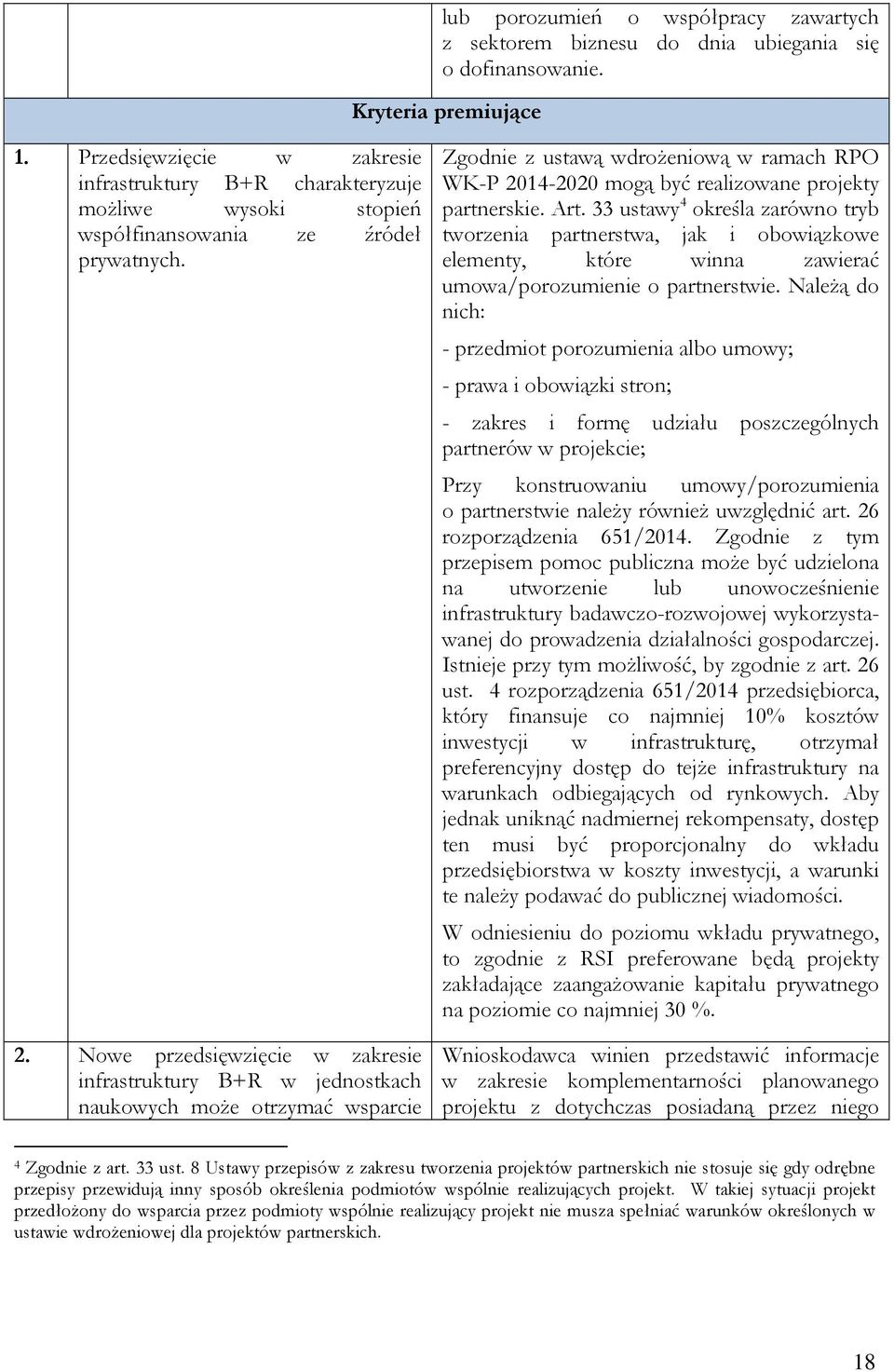 Nowe przedsięwzięcie w zakresie infrastruktury B+R w jednostkach naukowych może otrzymać wsparcie Zgodnie z ustawą wdrożeniową w ramach RPO WK-P 2014-2020 mogą być realizowane projekty partnerskie.