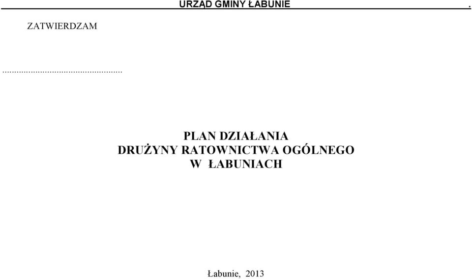 .. PLAN DZIAŁANIA DRUŻYNY