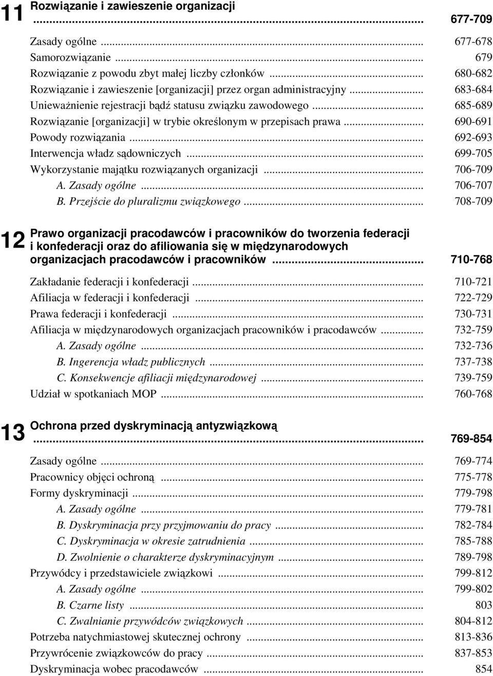 .. 685-689 Rozwiązanie [organizacji] w trybie określonym w przepisach prawa... 690-691 Powody rozwiązania... 692-693 Interwencja władz sądowniczych.