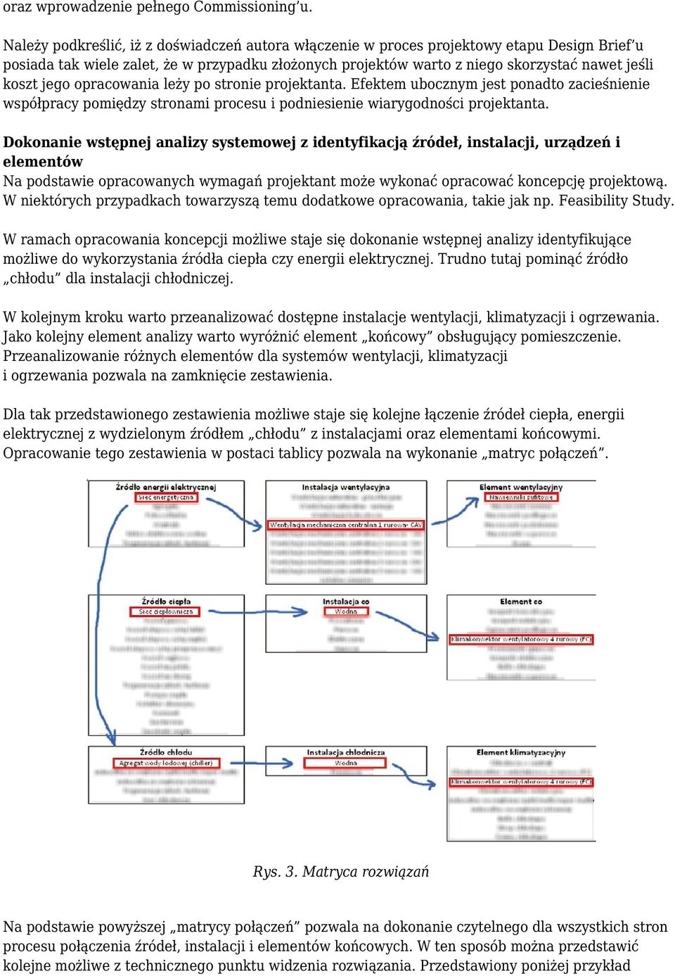 jego opracowania leży po stronie projektanta. Efektem ubocznym jest ponadto zacieśnienie współpracy pomiędzy stronami procesu i podniesienie wiarygodności projektanta.