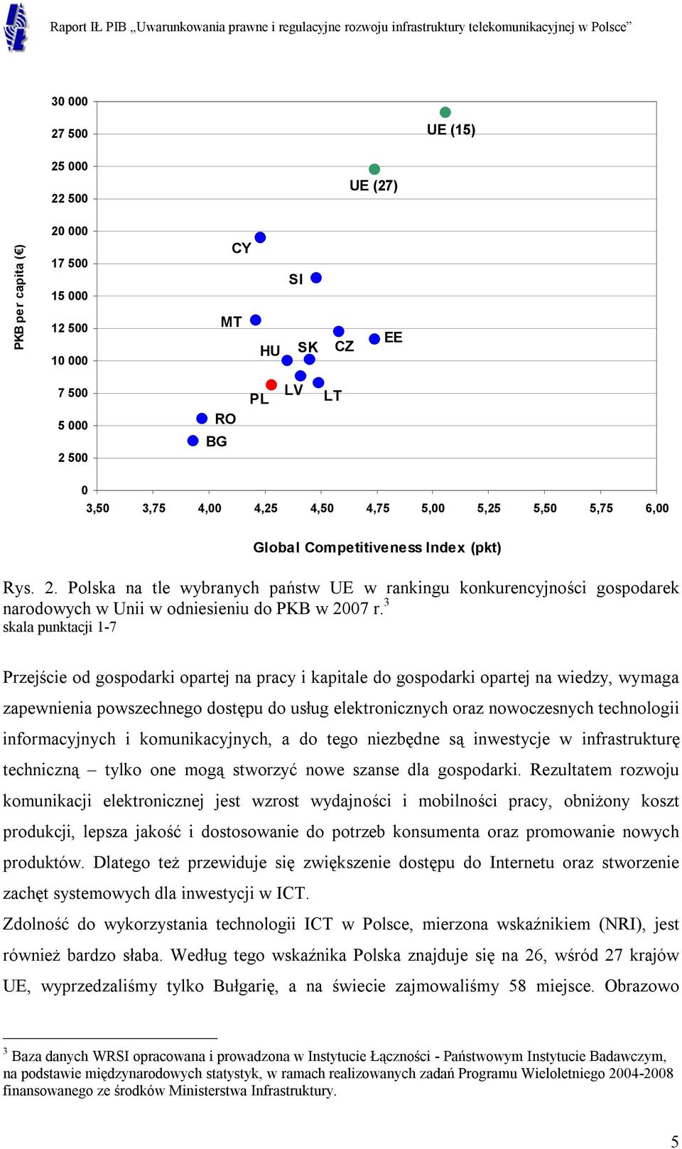 3 skala punktacji 1-7 Przejście od gospodarki opartej na pracy i kapitale do gospodarki opartej na wiedzy, wymaga zapewnienia powszechnego dostępu do usług elektronicznych oraz nowoczesnych