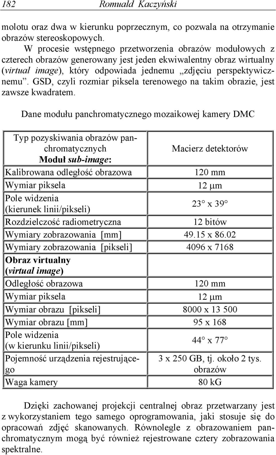 GSD, czyli rozmiar piksela terenowego na takim obrazie, jest zawsze kwadratem.