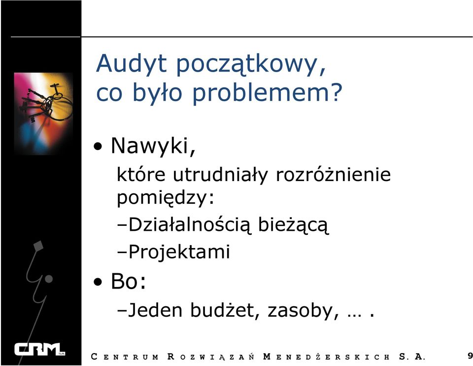 Działalnością bieżącą Projektami Bo: Jeden budżet,