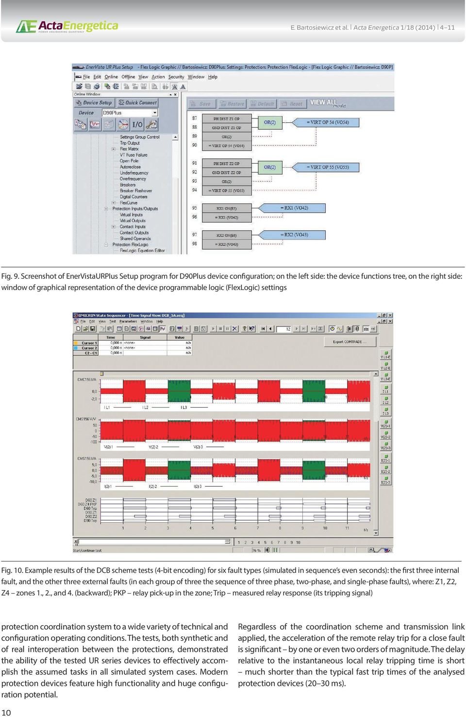 programmable logic (FlexLogic) settings Fig. 10.