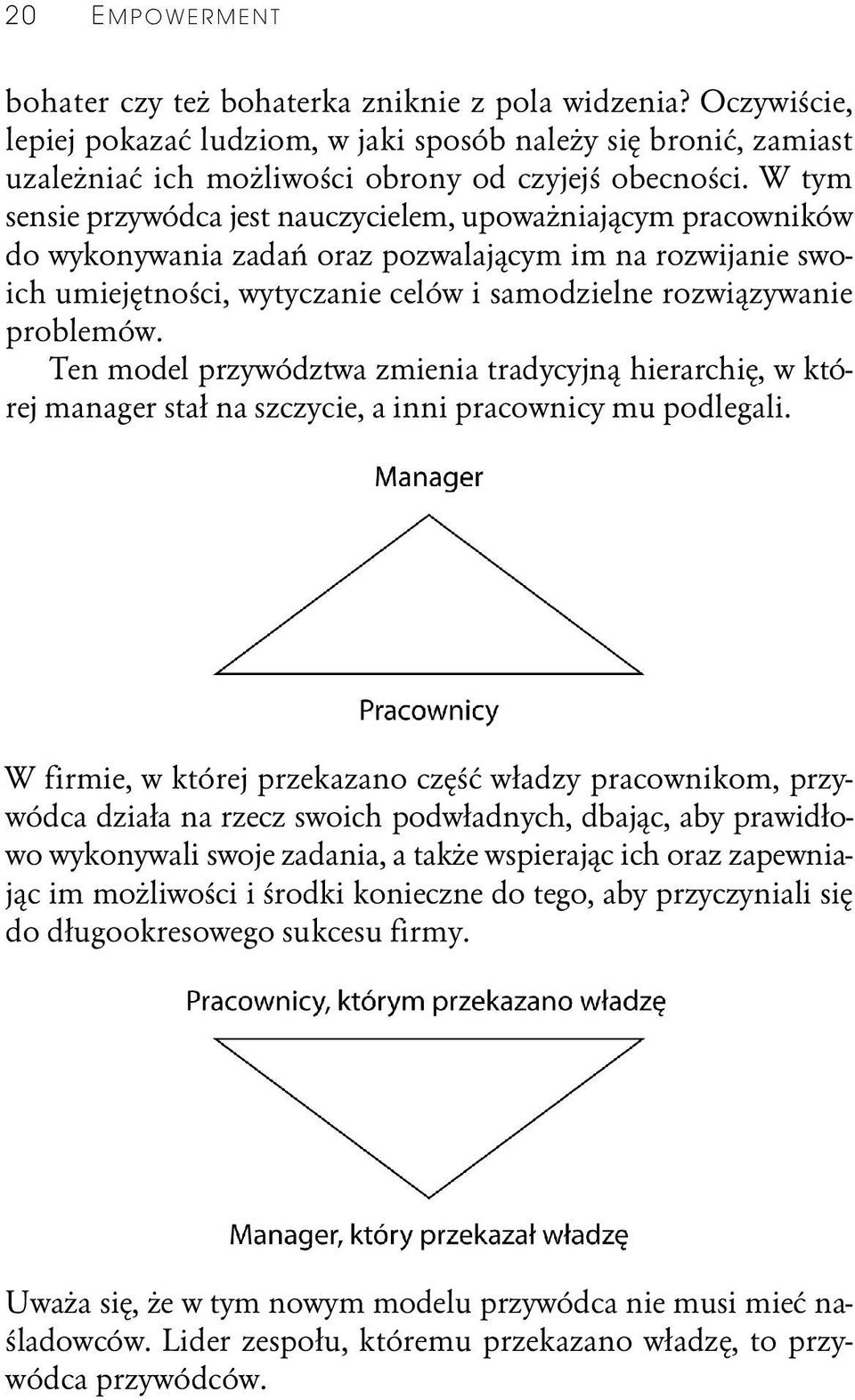 problemów. Ten model przywództwa zmienia tradycyjną hierarchię, w której manager stał na szczycie, a inni pracownicy mu podlegali.