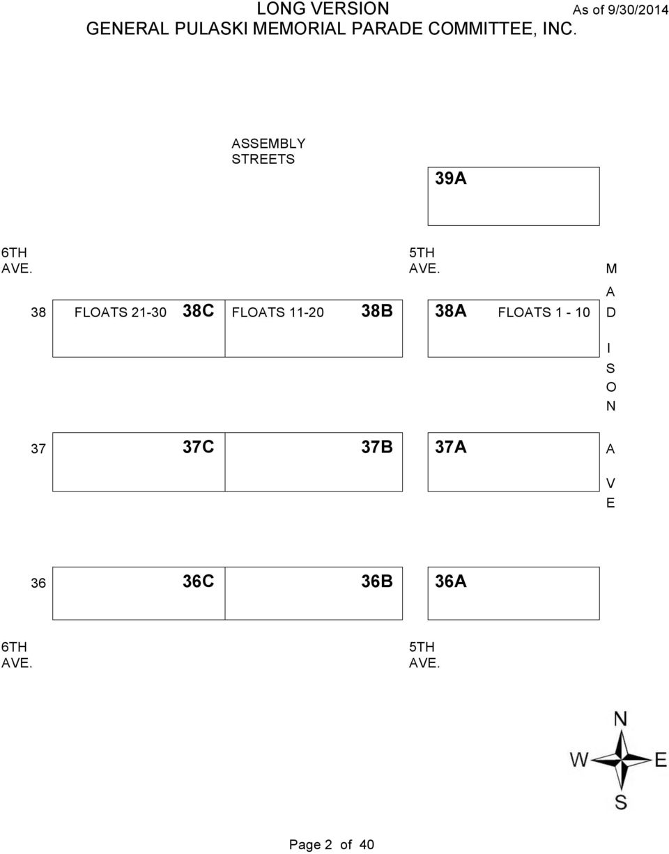 38 FLOATS 21-30 38C FLOATS 11-20 38B 38A FLOATS 1-10 D