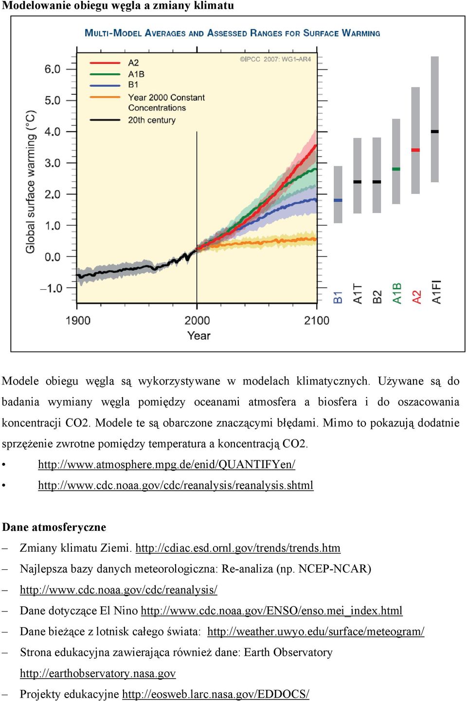 Mimo to pokazują dodatnie sprzężenie zwrotne pomiędzy temperatura a koncentracją CO2. http://www.atmosphere.mpg.de/enid/quantifyen/ http://www.cdc.noaa.gov/cdc/reanalysis/reanalysis.