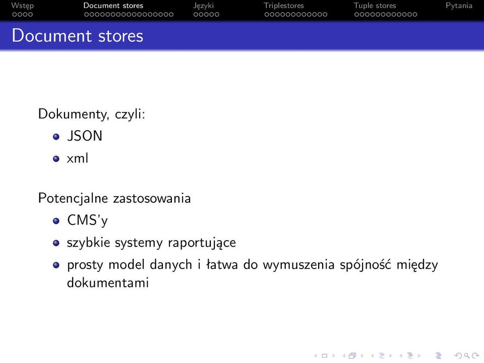 systemy raportujące prosty model danych i