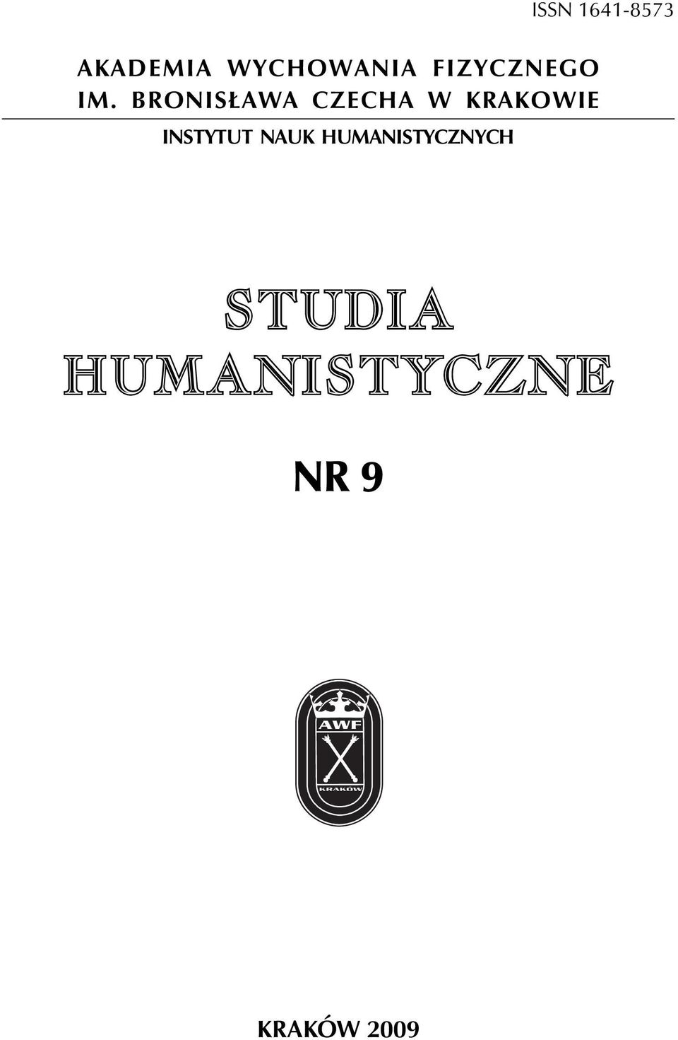 BRONISŁAWA CZECHA W KRA KO WIE INSTYTUT